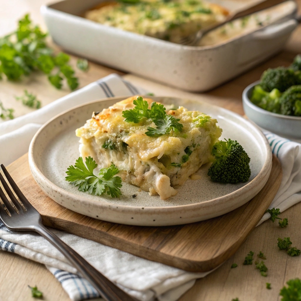 Chicken Broccoli Potato Casserole: A Hearty Favorite for Any Night 8 Serving of hot chicken broccoli potato casserole