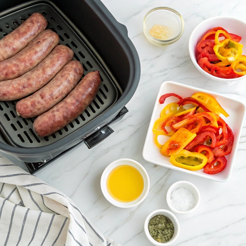 Italian Sausage in Air Fryer – Juicy, Crisp, and Ready in 15 Minutes 7 Ingredients for Italian sausage air fryer recipe