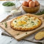 Keto Cottage Cheese Egg Pizza Crust – Crispy, Cheesy, and Just 3 Ingredients! 5 keto pizza crust with cottage cheese and eggs