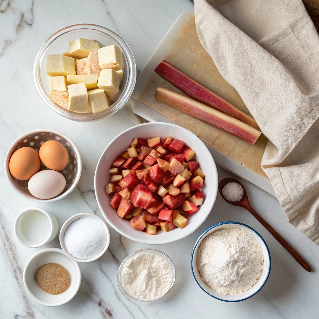 Old-Fashioned Norwegian Rhubarb Cake Recipe That Will Steal Your Heart 6 ingredients for old-fashioned Norwegian rhubarb cake recipe
