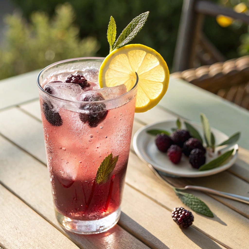 Blackberry Sage Lemonade Refresher That Tastes Like Summer 8 finished blackberry sage lemonade refresher