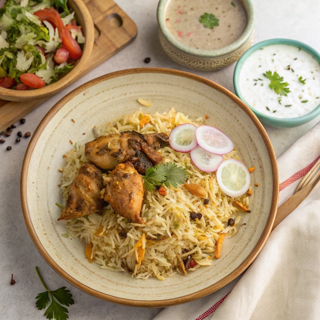 Chicken Biryani Recipe That Brings Bold Flavor to Your Table 10 chicken biryani recipe serving presentation