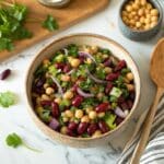 Dense Bean Salad Recipe That Keeps You Full (No Boring Bites!) 6 dense bean salad recipe in a rustic bowl