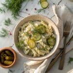 Dill Pickle Pasta Salad Recipe That’ll Steal the Picnic Table Show 6 Dill pickle pasta salad recipe served cold