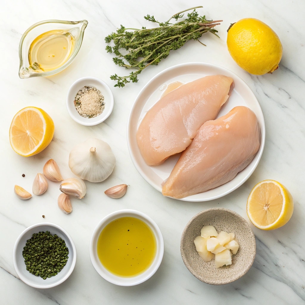 Lemon Chicken Recipe That Bursts with Flavor 6 lemon chicken ingredients layout