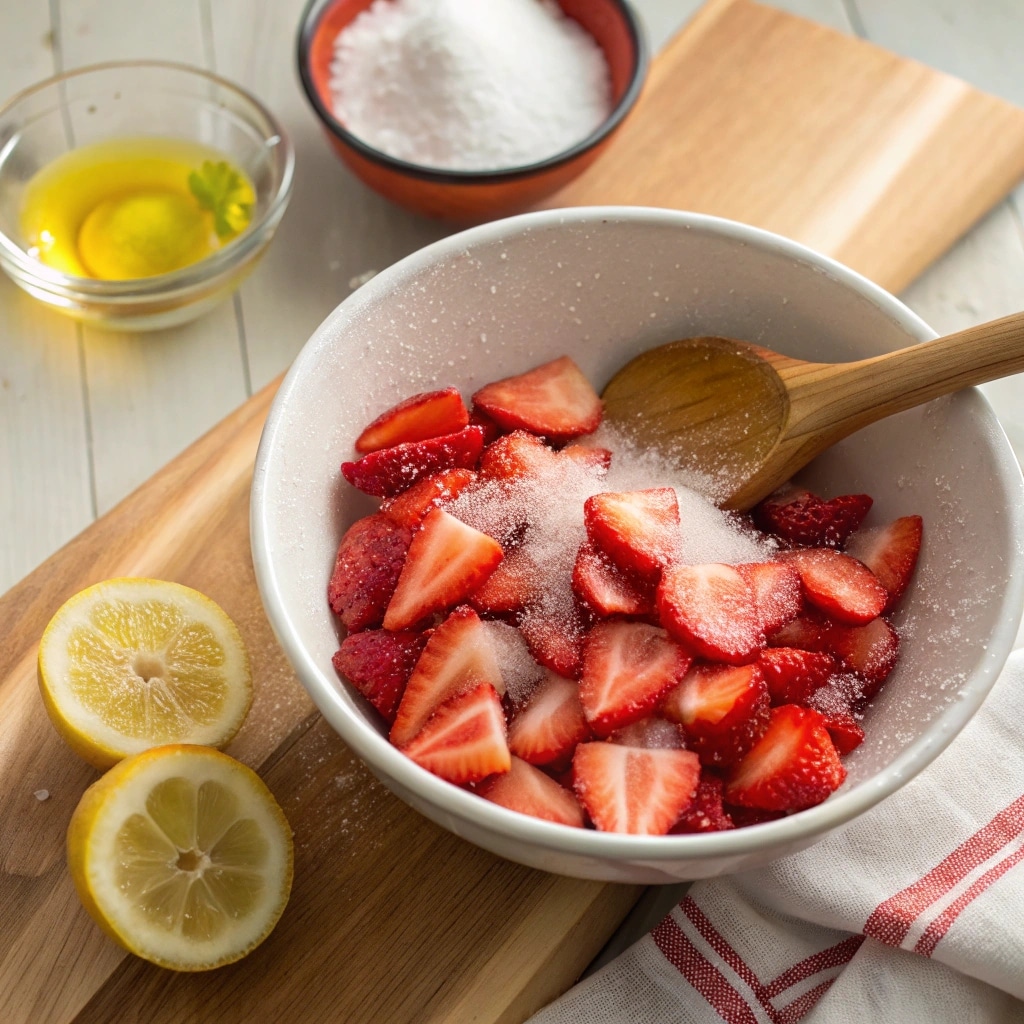 Pasta Strawberry Recipe That Will Change How You See Fruit in Pasta 8 Strawberries macerating for pasta strawberry