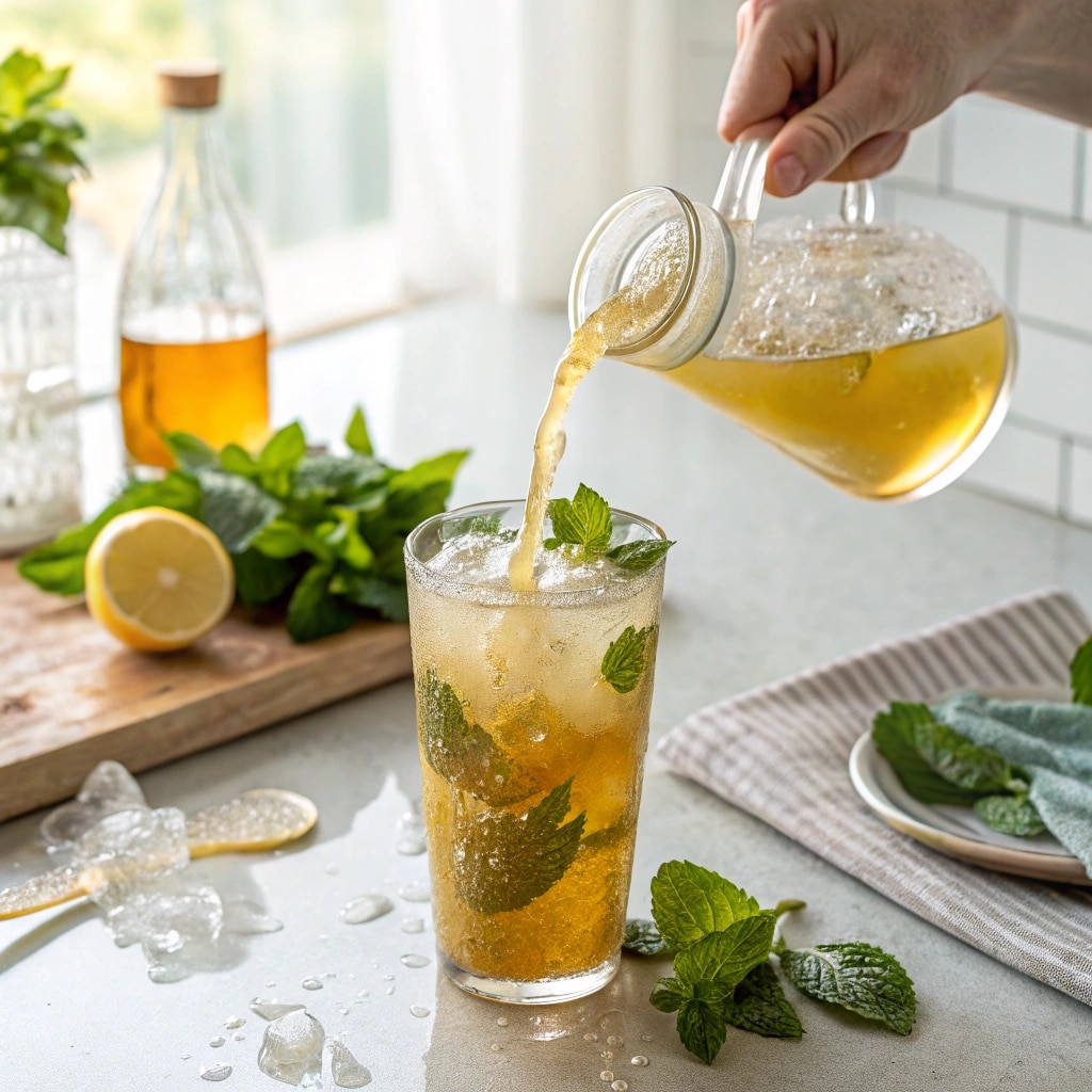 Green Tea Refresher Recipe You’ll Want Every Day 9 making green tea refresher recipe with lemon