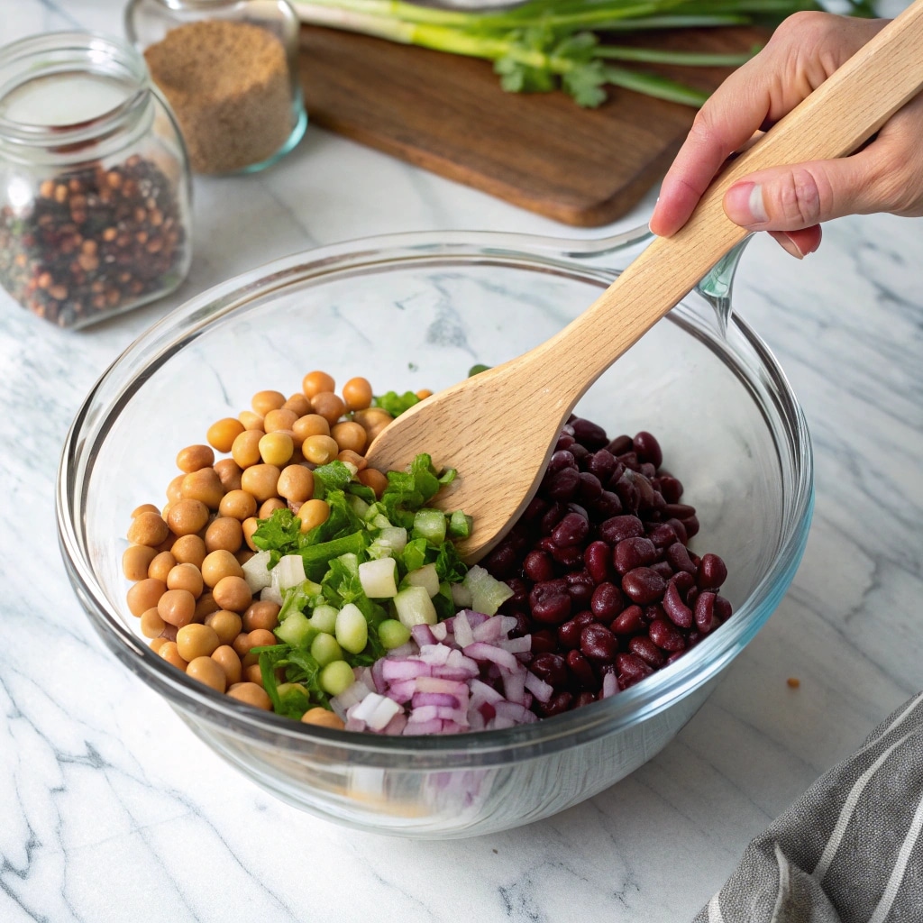 Dense Bean Salad Recipe That Keeps You Full (No Boring Bites!) 8 mixing dense bean salad ingredients