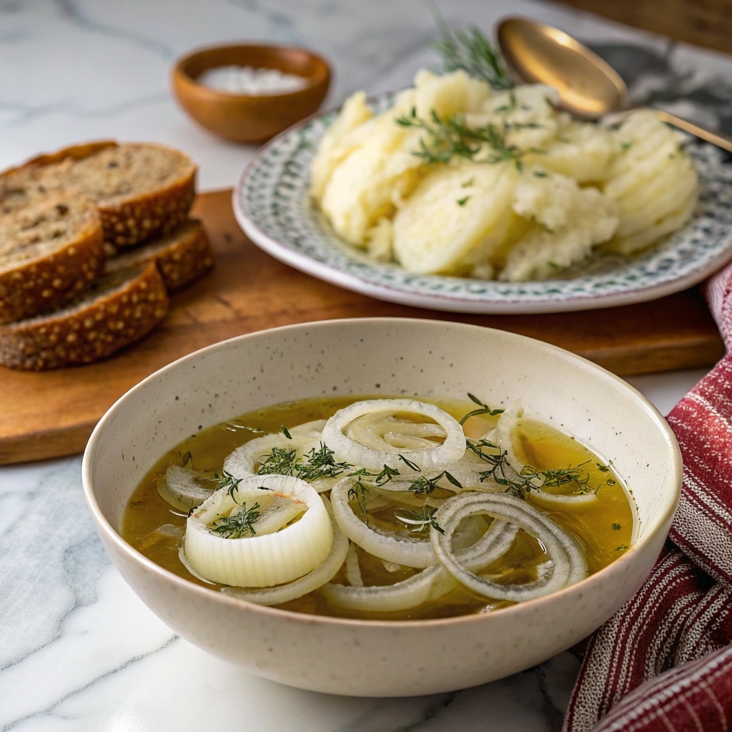 Onion Boil: The Classic Recipe for Perfect Boiled Onions Every Time 8 served boiled onions with mashed potatoes