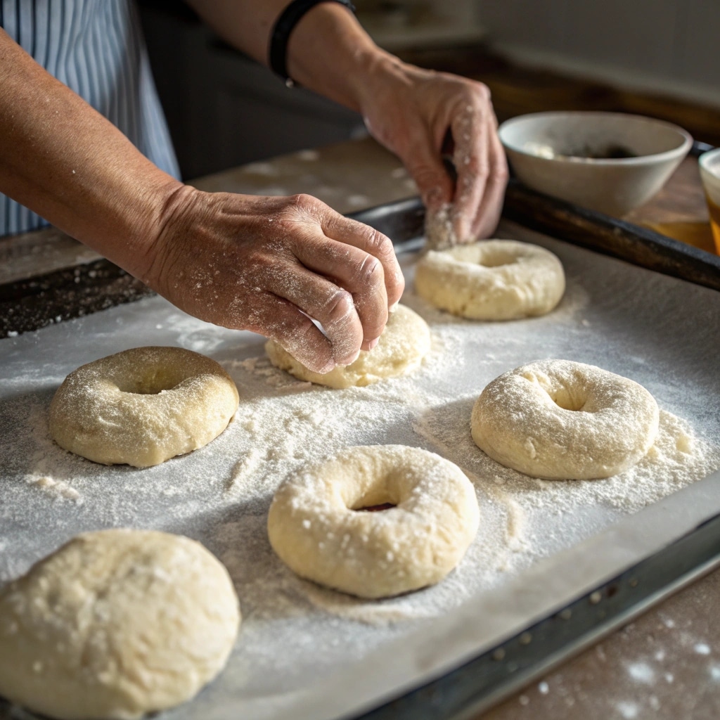 Cottage Cheese Bagels: Easy, High-Protein, No-Yeast Breakfast Win 6 shaping cottage cheese bagel dough by hand
