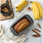 Air Fryer Banana Bread Healthy Recipe You’ll Make on Repeat 5 Air fryer banana bread healthy recipe overhead shot
