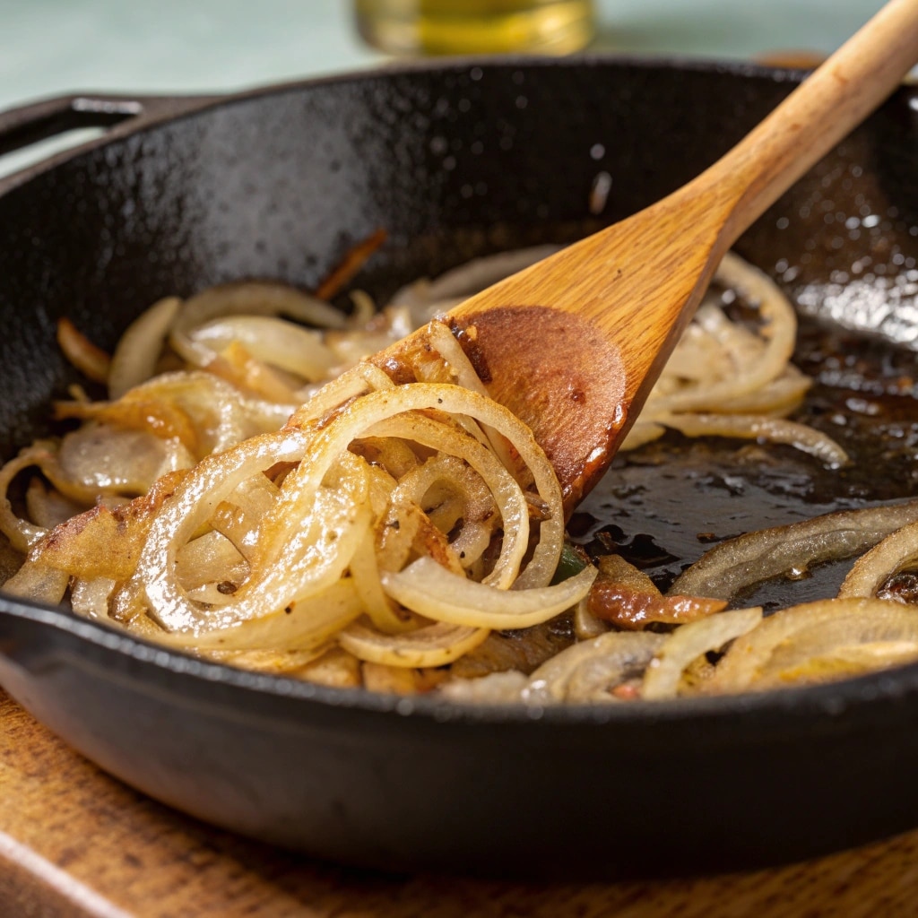Buona Beef Tuna Genovese Copycat Recipe: A Comforting Italian Twist 7 Caramelizing onions for buona beef tuna genovese copycat recipe
