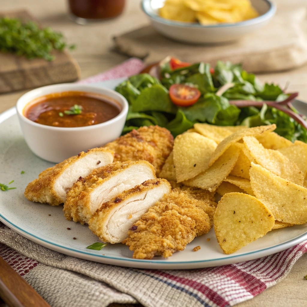 Potato Chip Crusted Chicken Air Fryer Recipe: Crispy, Easy & Irresistible 10 potato chip crusted chicken with chips and dip