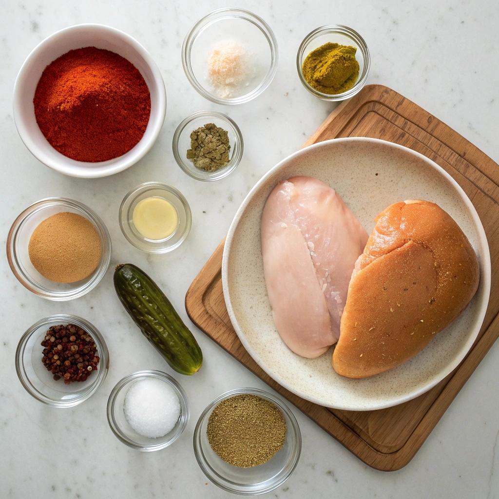 Chick Fil A Spicy Chicken Sandwich: Flavor, Nutrition, and Secrets 7 Chick Fil A spicy chicken sandwich ingredients laid out