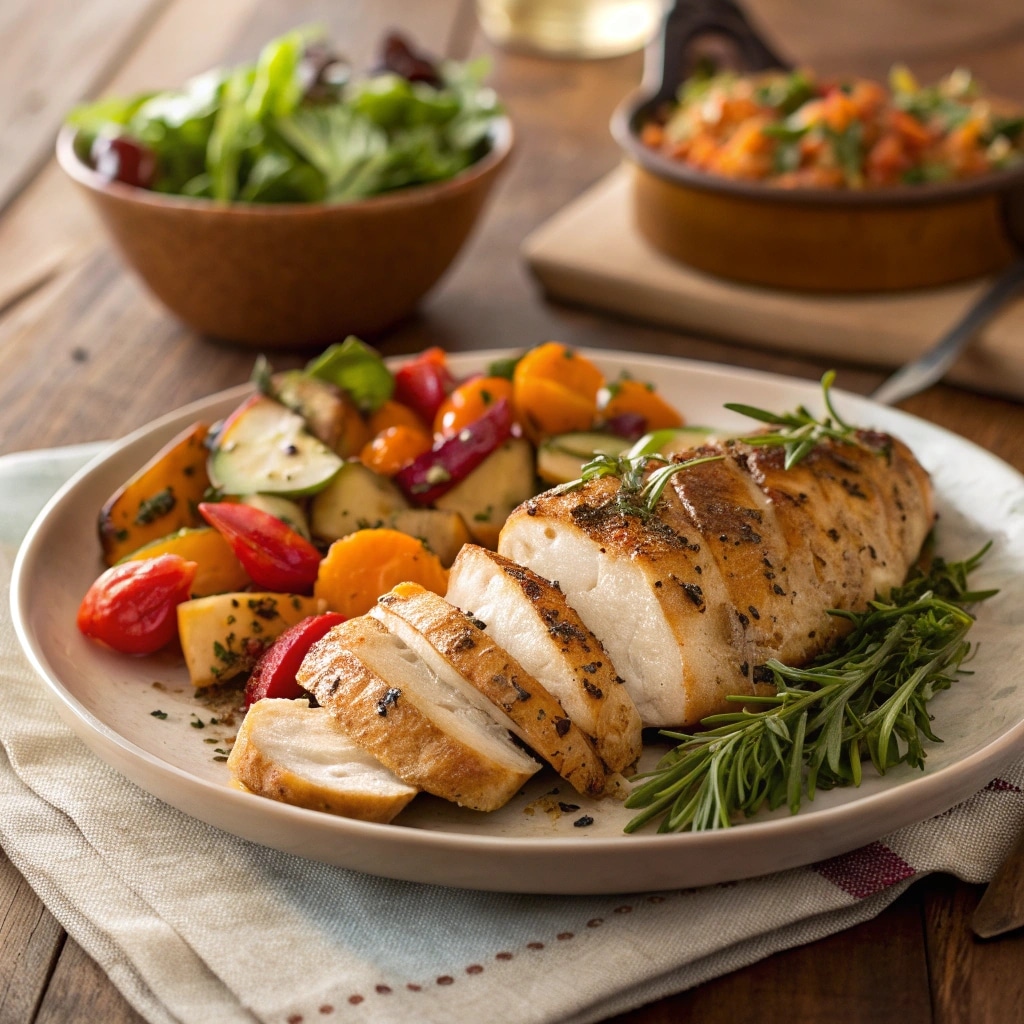 Pellet Grill Chicken Breast: Easy, Juicy, and Packed with Flavor 10 Sliced pellet grill chicken breast served on a plate