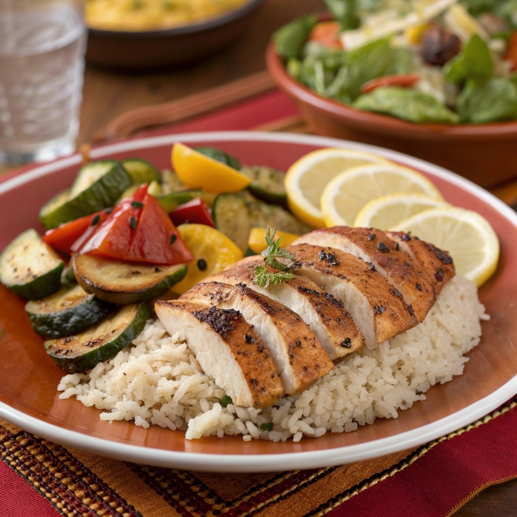 Grilled Chicken and Rice: The Classic Combo That Never Disappoints 8 Serving idea for grilled chicken and rice