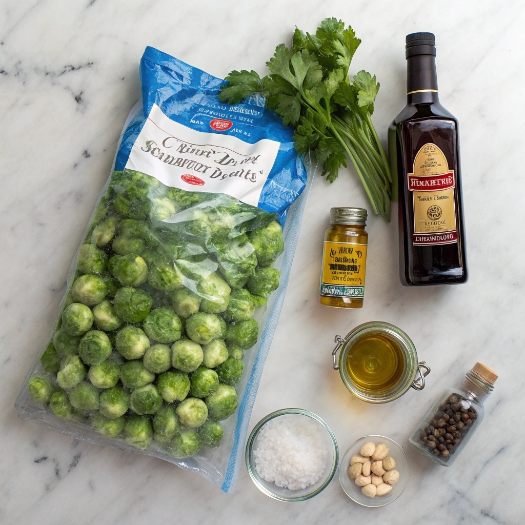 Ingredients for air fryer frozen brussel sprouts