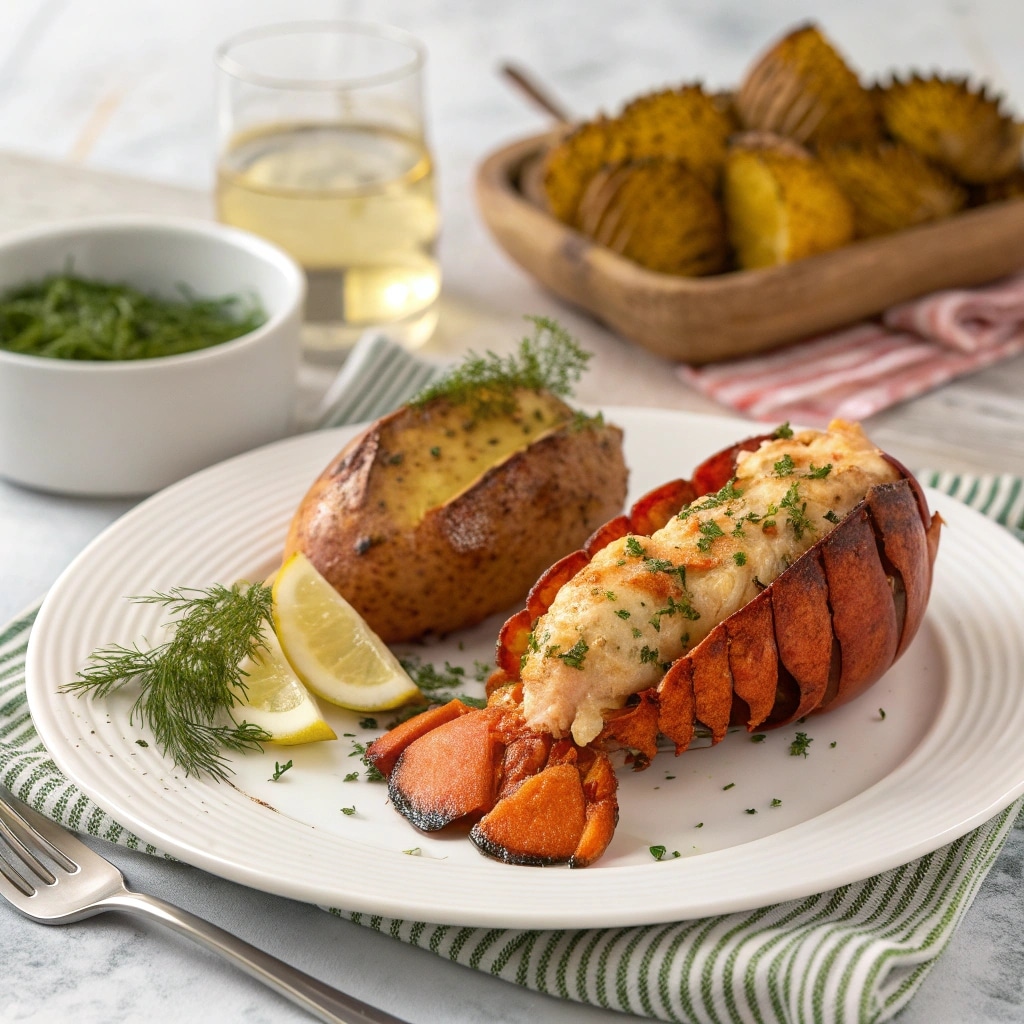 Air Fryer Lobster Tail: A Simple, Flavor-Packed Seafood Recipe 8 air fryer lobster tail with sweet potato and pickles