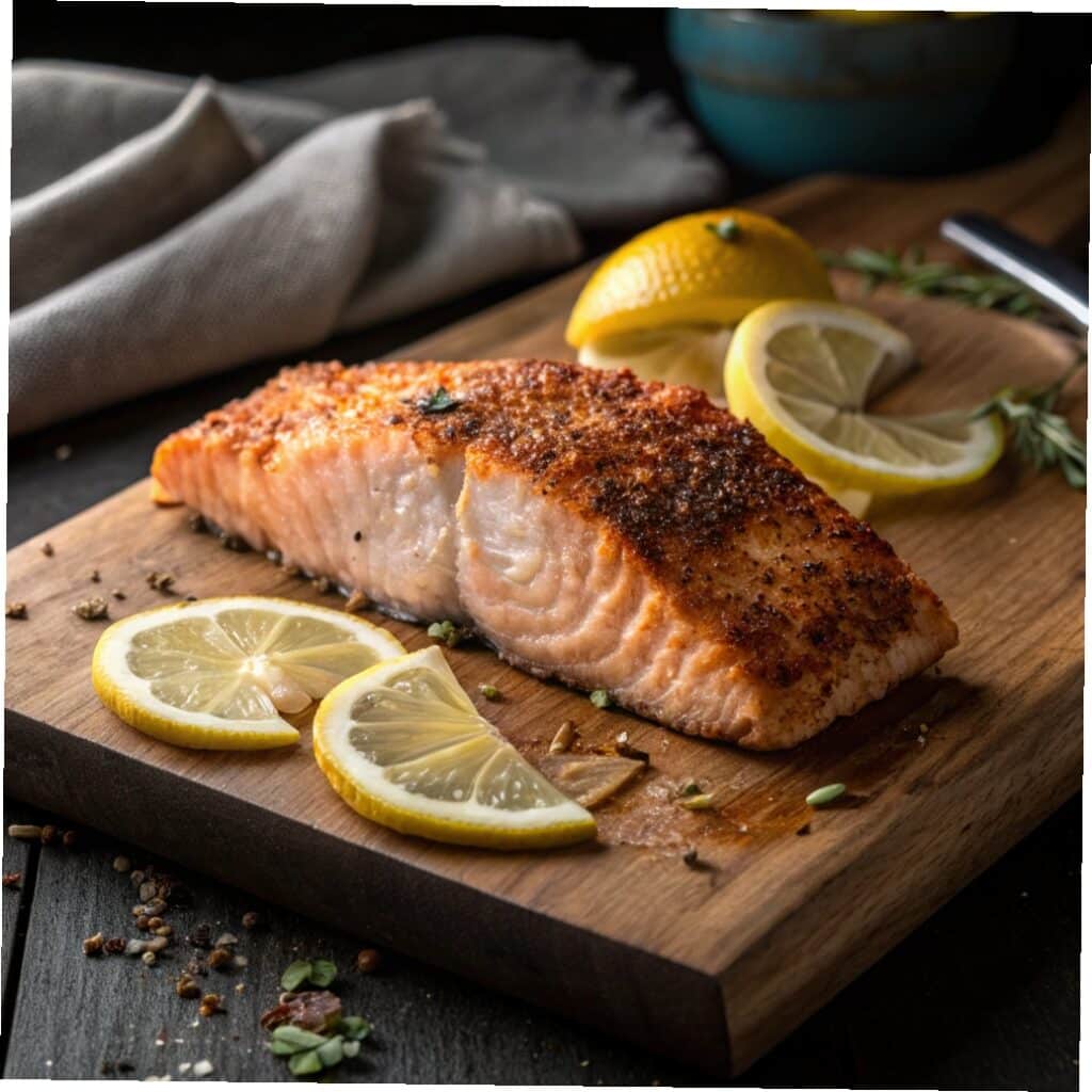 Home 4 air fryer salmon from frozen with crispy edges