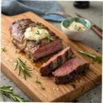 Air Fryer Sirloin Steak That’s Juicy, Fast, and Full of Flavor 6 air fryer sirloin steak sliced with garlic butter
