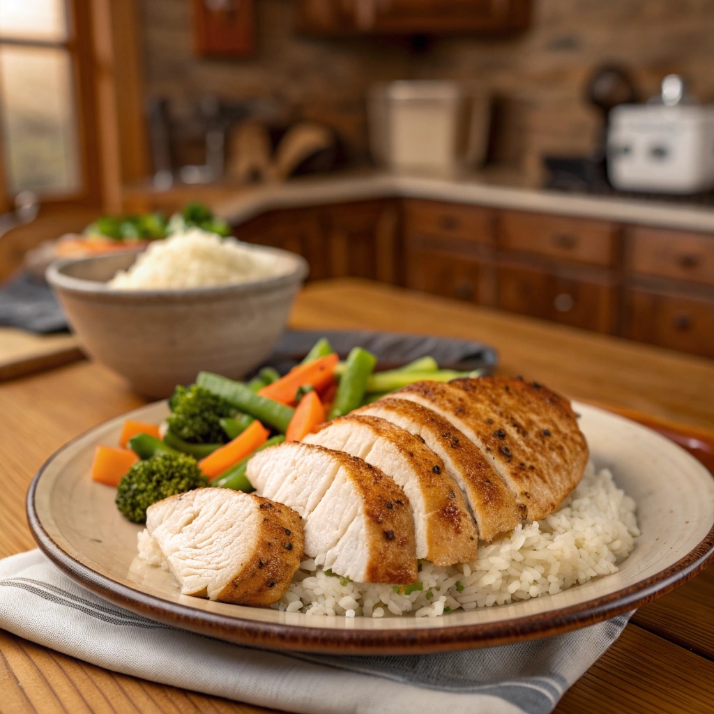 Air Fryer Thin Chicken Breast Recipe (Quick, Juicy & Foolproof) 8 Served air fryer thin chicken breast with sides