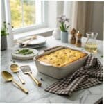Chicken Cornbread Casserole Recipe: The Ultimate Southern Comfort Dish 5 Chicken cornbread casserole baked golden brown in a rustic dish