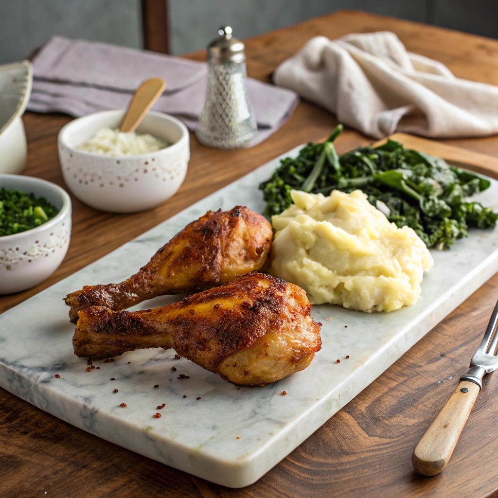 Chicken Legs in Air Fryer: Crispy, Juicy & Easy Every Time 8 Served air fryer chicken legs with sides