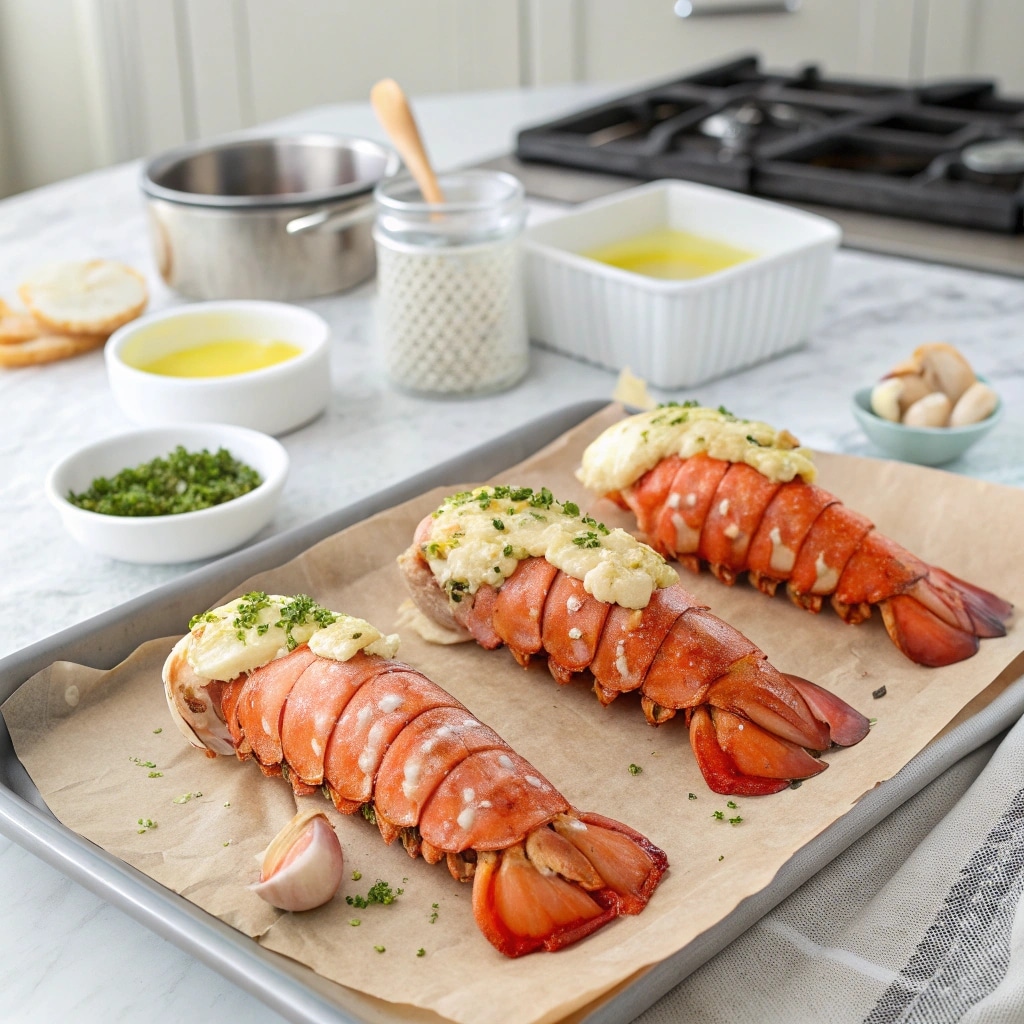Air Fryer Lobster Tail: A Simple, Flavor-Packed Seafood Recipe 7 butterflied lobster tail brushed with garlic butter