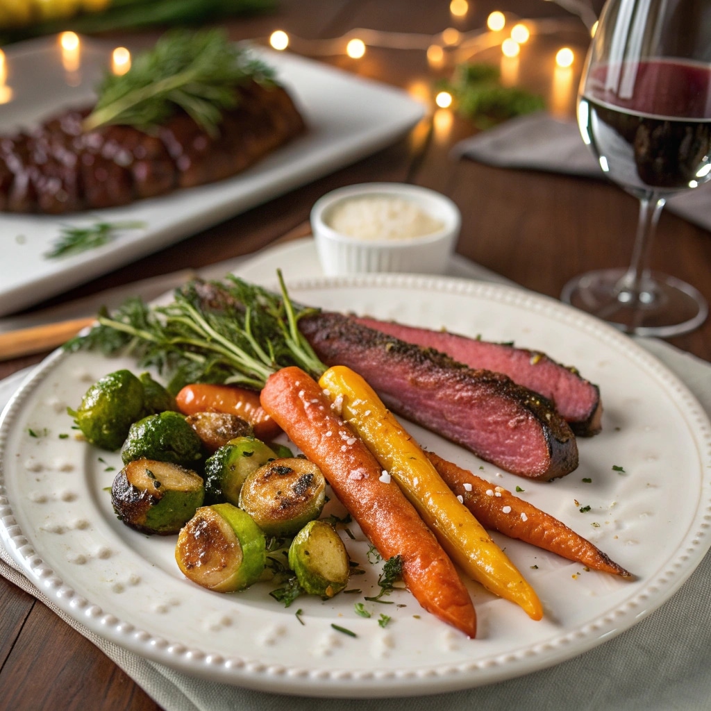 Air Fryer Rainbow Carrots Recipe: Fast, Flavorful, and Beautiful on Any Plate 8 Served air fryer rainbow carrots with steak