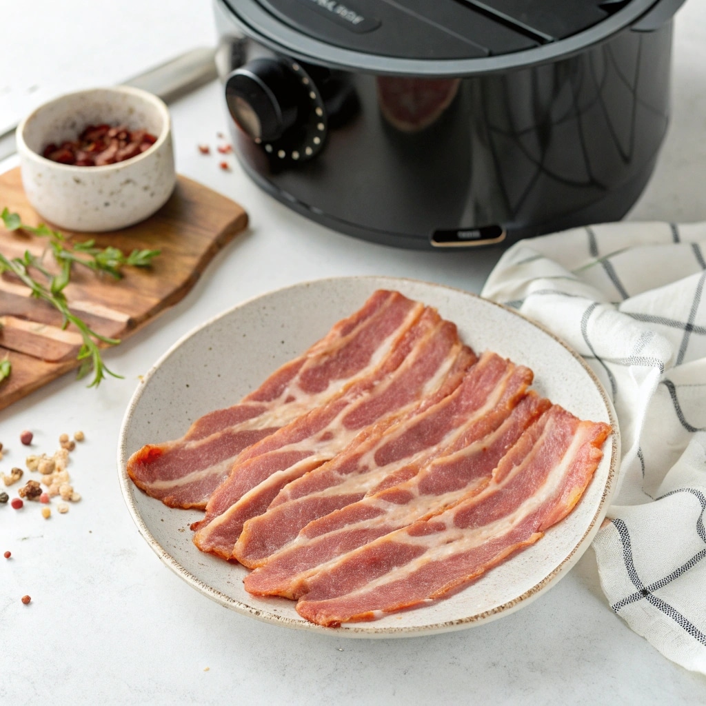 Turkey Bacon in Air Fryer: Crispy, Quick, and Mess-Free Every Time 6 Raw turkey bacon prepared for air frying